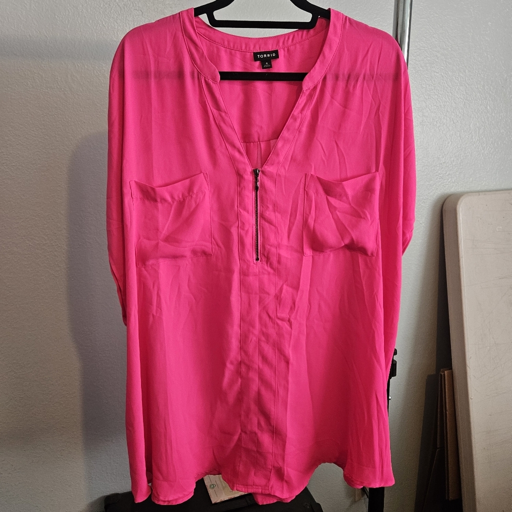 Neon Pink Blouse
